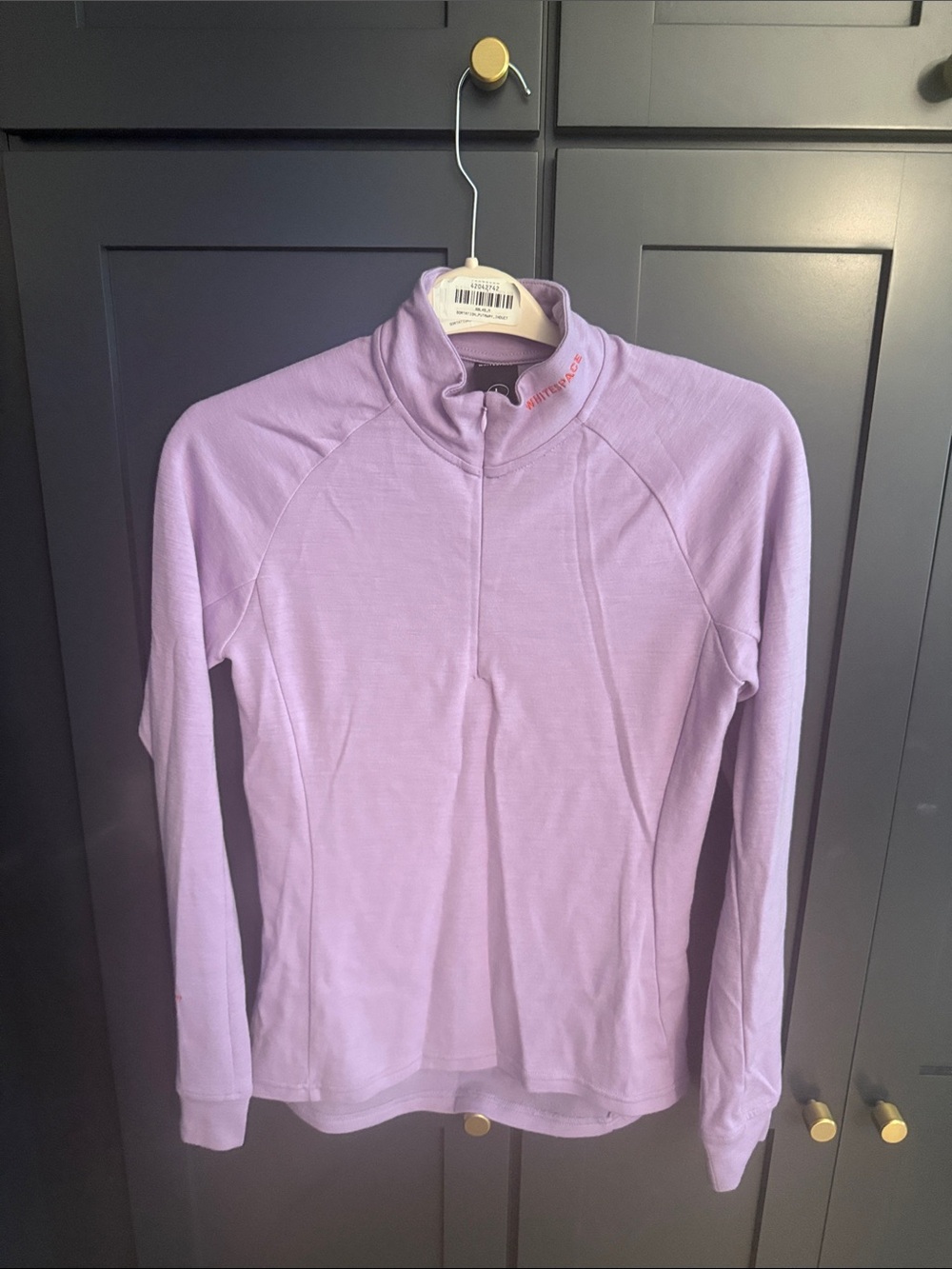 Women’s white space merino layer mock neck - lavender size L - EUC